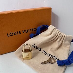Authentic Louis Vuitton Padlock and Key Set with Box & Dust Bag #310